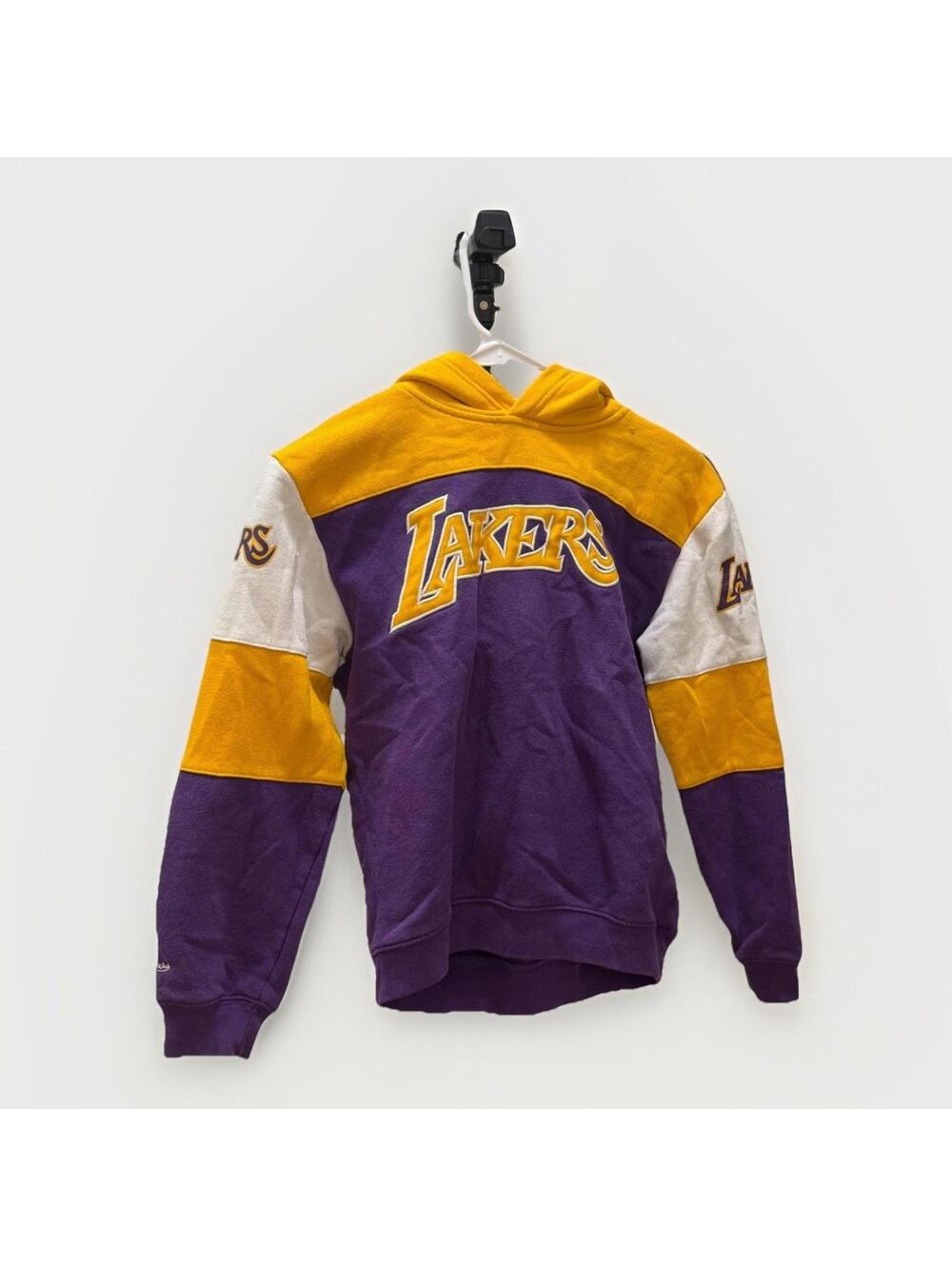 Mitchell & Ness Los Angeles Lakers Purple Gold Hoodie Youth Medium 10/12